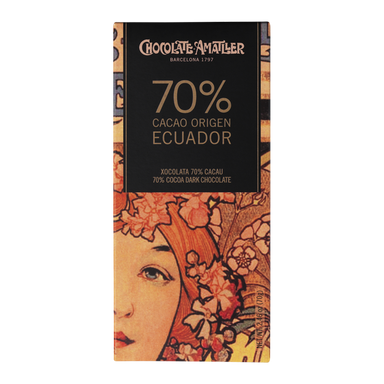 70% plantážová čokoláda z kakaových bôbov (Ecuador)