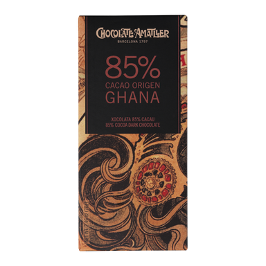 85% plantážová čokoláda z kakaových bôbov (Ghana)