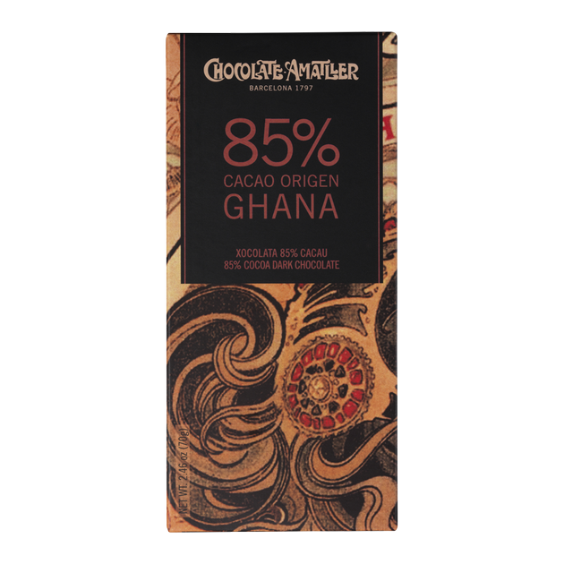 85% plantážová čokoláda z kakaových bôbov (Ghana)
