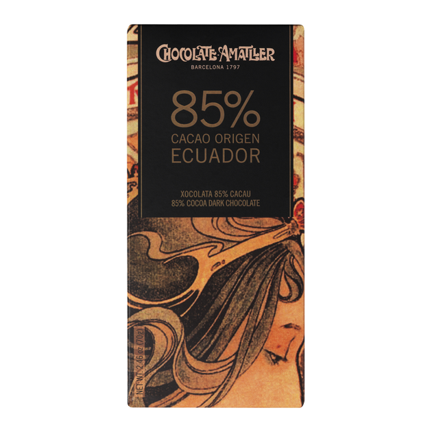 85% plantážová čokoláda z kakaových bôbov (Ecuador)